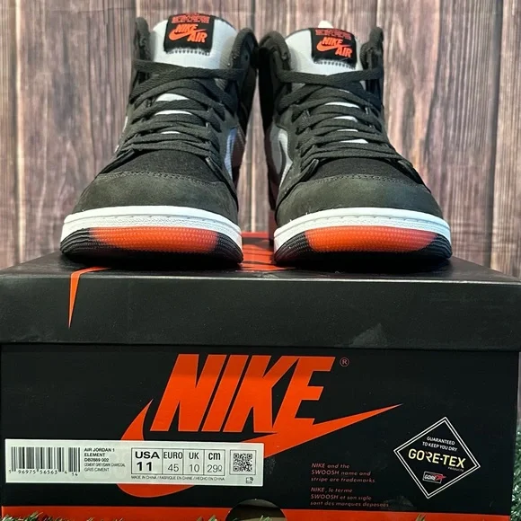 AIR JORDAN 1 HIGH GORE TEX - CEMENT GREY DARK CHARCOAL - SIZE 11 (DB2889 002) - Picture 5 of 7